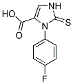 3-(4-FLUOROPHENYL)-2-THIOXO-2,3-DIHYDRO-1H-IMIDAZOLE-4-CARBOXYLIC ACID 结构式