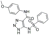 N-(4-METHOXYPHENYL)-5-[(PHENYLSULFONYL)AMINO]-1H-1,2,3-TRIAZOLE-4-CARBOXAMIDE 结构式