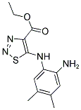 ETHYL 5-[(2-AMINO-4,5-DIMETHYLPHENYL)AMINO]-1,2,3-THIADIAZOLE-4-CARBOXYLATE 结构式