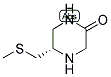 (S)-5-METHYLSULFANYLMETHYL-PIPERAZIN-2-ONE 结构式