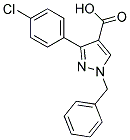 1-BENZYL-3-(4-CHLOROPHENYL)-1H-PYRAZOLE-4-CARBOXYLIC ACID 结构式