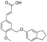 (2E)-3-(3-[(2,3-DIHYDRO-1H-INDEN-5-YLOXY)METHYL]-4-METHOXYPHENYL)-2-PROPENOIC ACID 结构式