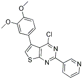 4-CHLORO-5-(3,4-DIMETHOXYPHENYL)-2-PYRIDIN-3-YLTHIENO[2,3-D]PYRIMIDINE 结构式