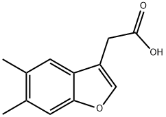 (5,6-DIMETHYL-1-BENZOFURAN-3-YL)ACETIC ACID 结构式