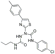 N~1~-(4-CHLOROPHENYL)-1-[4-(4-METHYLPHENYL)-1,3-THIAZOL-2-YL]-N~2~-PROPYL-1,2-HYDRAZINEDICARBOXAMIDE 结构式