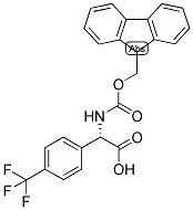 (S)-[(9H-FLUOREN-9-YLMETHOXYCARBONYLAMINO)]-(4-TRIFLUOROMETHYL-PHENYL)-ACETIC ACID 结构式