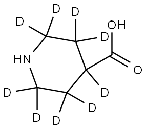 4-PIPERIDINE-D9-CARBOXYLIC ACID 结构式