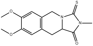 7,8-DIMETHOXY-2-METHYL-3-THIOXO-2,3,10,10A-TETRAHYDROIMIDAZO[1,5-B]ISOQUINOLIN-1(5H)-ONE 结构式