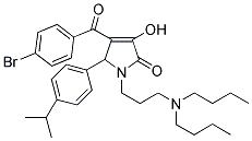 4-(4-Bromobenzoyl)-1-(3-(dibutylamino)propyl)-3-hydroxy-5-(4-isopropylphenyl)-1H-pyrrol-2(5H)-one 结构式
