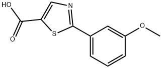 2-(3-METHOXY-PHENYL)-THIAZOLE-5-CARBOXYLIC ACID 结构式