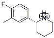 (R)-2-(4-FLUORO-3-METHYLPHENYL)PIPERIDINE 结构式