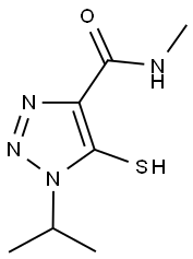 1-ISOPROPYL-5-MERCAPTO-N-METHYL-1H-1,2,3-TRIAZOLE-4-CARBOXAMIDE 结构式