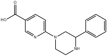 6-(3-苯基哌嗪-1-基)烟酸 结构式