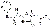 METHYL [(2E)-2-(2-ANILINO-2-OXOETHYLIDENE)-4-OXO-1,3-THIAZOLIDIN-5-YL]ACETATE 结构式