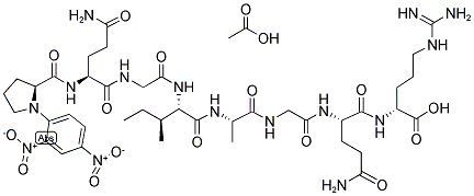 DNP-PRO-GLN-GLY-ILE-ALA-GLY-GLN-D-ARG-OH ACETATE 结构式