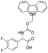 (S)-(3,4-DIFLUORO-PHENYL)-[(9H-FLUOREN-9-YLMETHOXYCARBONYLAMINO)]-ACETIC ACID 结构式