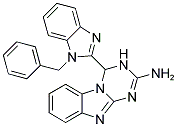 4-(1-BENZYL-1H-BENZIMIDAZOL-2-YL)-3,4-DIHYDRO[1,3,5]TRIAZINO[1,2-A]BENZIMIDAZOL-2-AMINE 结构式