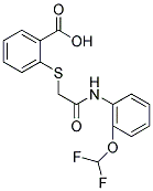 2-[(2-[[2-(DIFLUOROMETHOXY)PHENYL]AMINO]-2-OXOETHYL)THIO]BENZOIC ACID 结构式