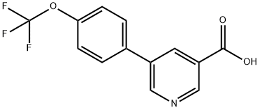 5-((4-三氟甲氧基)苯)烟酸 结构式