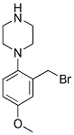 1-(2-Bromomethyl-4-methoxy-phenyl)-piperazine 结构式
