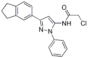 2-CHLORO-N-[3-(2,3-DIHYDRO-1H-INDEN-5-YL)-1-PHENYL-1H-PYRAZOL-5-YL]ACETAMIDE 结构式