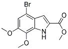 4-BROMO-6,7-DIMETHOXY-1H-INDOLE-2-CARBOXYLIC ACID METHYL ESTER 结构式