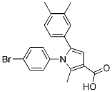 1-(4-Bromo-phenyl)-5-(3,4-dimethyl-phenyl)-2-methyl-1H-pyrrole-3-carboxylic acid 结构式