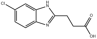 3-(6-氯-1H-苯并咪唑基-2-基)-丙酸 结构式