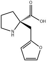 (S)-2-(呋喃-2-基甲基)吡咯烷-2-羧酸 结构式