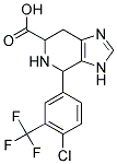 4-(4-CHLORO-3-TRIFLUOROMETHYL-PHENYL)-4,5,6,7-TETRAHYDRO-3H-IMIDAZO[4, 5-C]PYRIDINE-6-CARBOXYLIC ACID 结构式