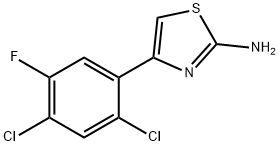 4-(2,4-二氯-5-氟苯基)噻唑-2-胺 结构式
