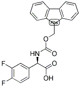 (R)-(3,4-DIFLUORO-PHENYL)-[(9H-FLUOREN-9-YLMETHOXYCARBONYLAMINO)]-ACETIC ACID 结构式