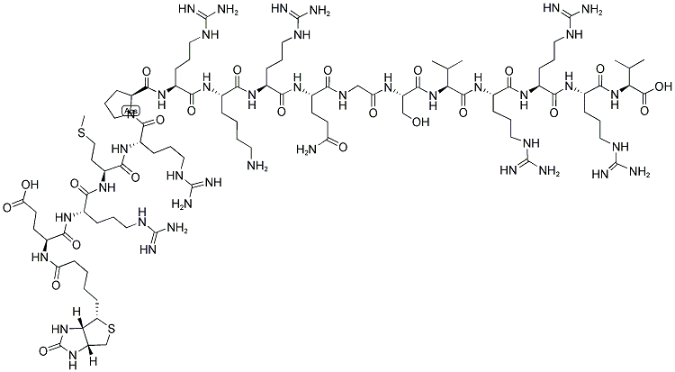 BIOTIN-ERMRPRKRQGSVRRRV 结构式