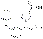 1-[2-AMINO-1-(3-PHENOXY-PHENYL)-ETHYL]-PYRROLIDINE-3-CARBOXYLIC ACID 结构式