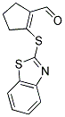 2-(1,3-BENZOTHIAZOL-2-YLTHIO)CYCLOPENT-1-ENE-1-CARBALDEHYDE 结构式