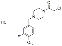 1-(CHLOROACETYL)-4-(3-FLUORO-4-METHOXYBENZYL)PIPERAZINE HYDROCHLORIDE 结构式