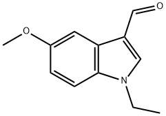 1-乙基-5-甲氧基-1H-吲哚-3-甲醛 结构式