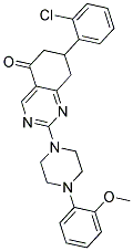 7-(2-CHLOROPHENYL)-2-[4-(2-METHOXYPHENYL)-1-PIPERAZINYL]-7,8-DIHYDRO-5(6H)-QUINAZOLINONE 结构式