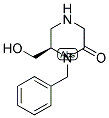 (R)-1-BENZYL-6-HYDROXYMETHYL-PIPERAZIN-2-ONE 结构式