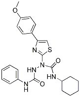 N~1~-CYCLOHEXYL-1-[4-(4-METHOXYPHENYL)-1,3-THIAZOL-2-YL]-N~2~-PHENYL-1,2-HYDRAZINEDICARBOXAMIDE 结构式