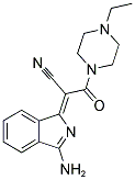 (2Z)-2-(3-AMINO-1H-ISOINDOL-1-YLIDENE)-3-(4-ETHYLPIPERAZIN-1-YL)-3-OXOPROPANENITRILE 结构式