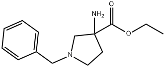 1-苄基-3-氨基-3-吡咯烷甲酸乙酯 结构式