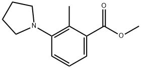 2-METHYL-3-PYRROLIDIN-1-YL-BENZOIC ACID METHYL ESTER 结构式