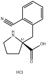 (S)-2-(2-氰基苄基)吡咯烷-2-羧酸盐酸盐 结构式