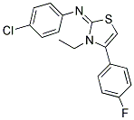 N-(4-CHLOROPHENYL)-N-[(2E)-3-ETHYL-4-(4-FLUOROPHENYL)-1,3-THIAZOL-2(3H)-YLIDENE]AMINE 结构式