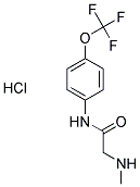 2-(METHYLAMINO)-N-[4-(TRIFLUOROMETHOXY)PHENYL]ACETAMIDE HYDROCHLORIDE 结构式