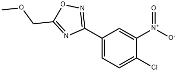 3-(4-CHLORO-3-NITRO-PHENYL)-5-METHOXYMETHYL-[1,2,4]OXADIAZOLE 结构式