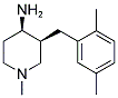 CIS-3-(2,5-DIMETHYLBENZYL)-1-METHYLPIPERIDIN-4-AMINE 结构式