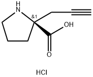 (S)-2-(丙-2-炔-1-基)吡咯烷-2-甲酸盐酸盐 结构式