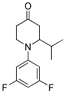 1-N-(3',5'-DIFLUOROPHENYL)-2-ISOPROPYL-PIPERIDIN-4-ONE 结构式